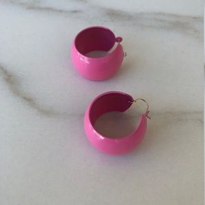 Vintage Pink Chunky Hoops